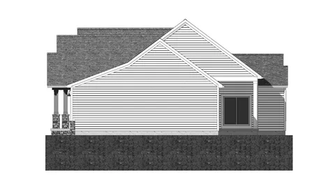 The Bellview house plan, exterior view 2